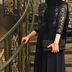 Kay unger long sleeve evening formal gown